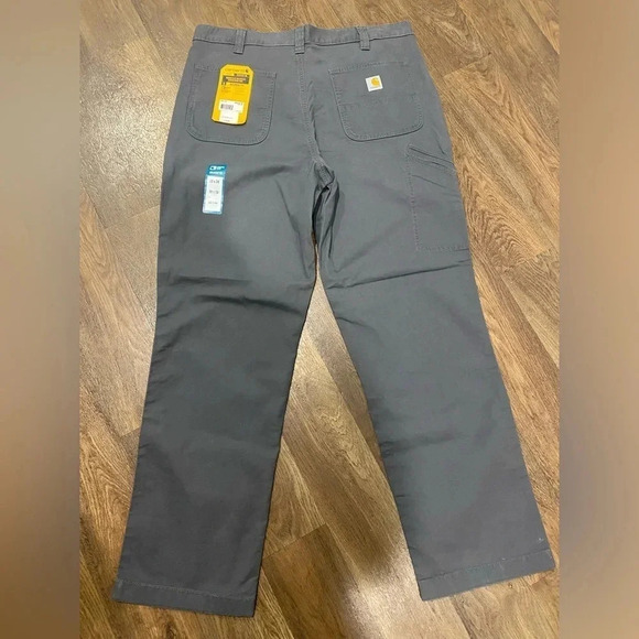 Carhartt RUGGED FLEX® RELAXED FIT CANVAS WORK PANT. Gravel gray. Size 38x34 - Picture 4 of 12